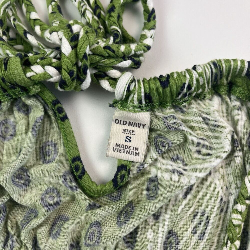 Old Navy Y2K Babydoll Floral Maxi Dress Smal Green - Picture 5 of 14
